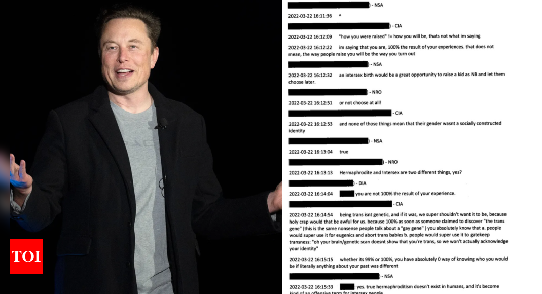 Elon Musk reacts to leaked chat alleging NSA, CIA officials discussed raising intersex babies as non-binary | World News