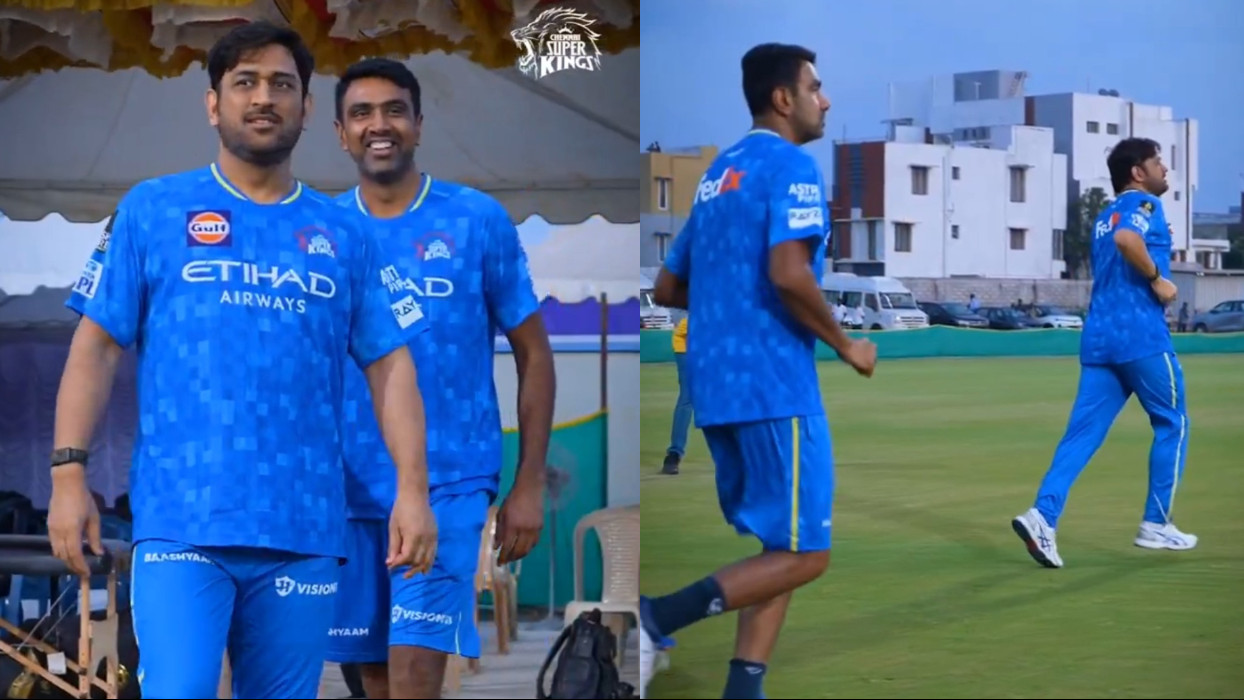 WATCH- MS Dhoni and R Ashwin reunite at CSK pre-season training camp