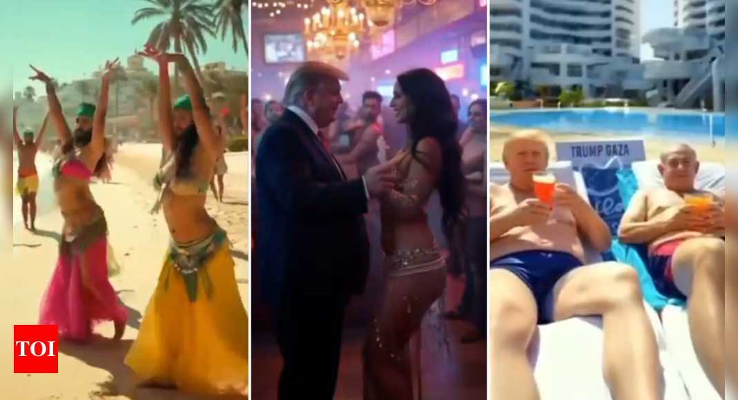 Watch: Trump shares insane AI video of Gaza with golden statues, Netanyahu and men in bikinis