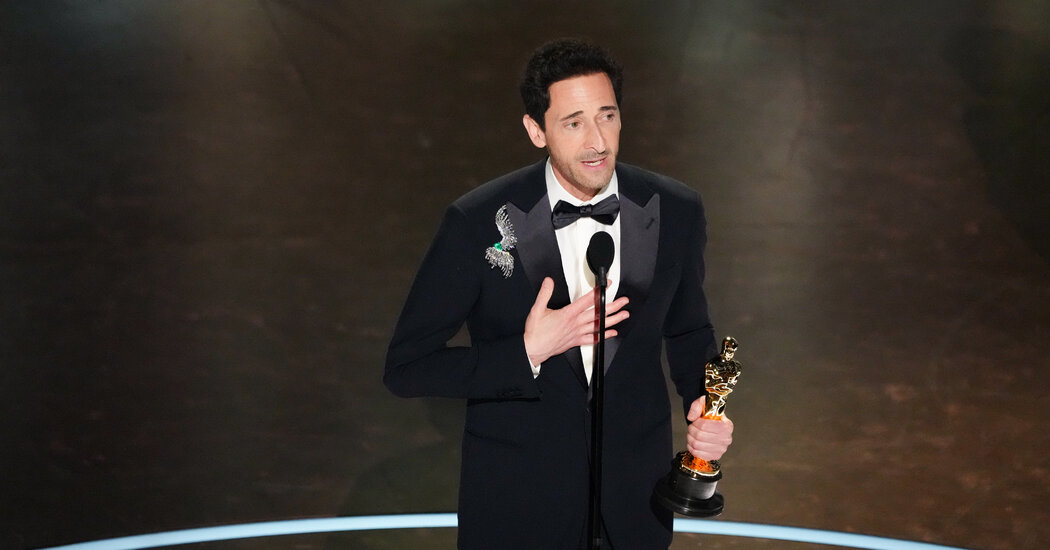 Adrien Brody Wins Oscar for Best Actor for ‘The Brutalist’