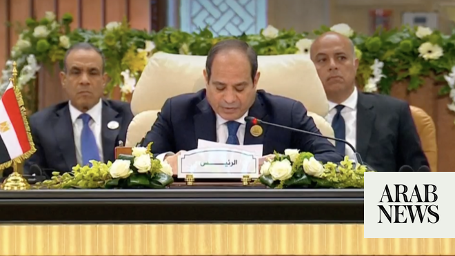 Arab summit draft communique adopts Egyptian plan for Gaza