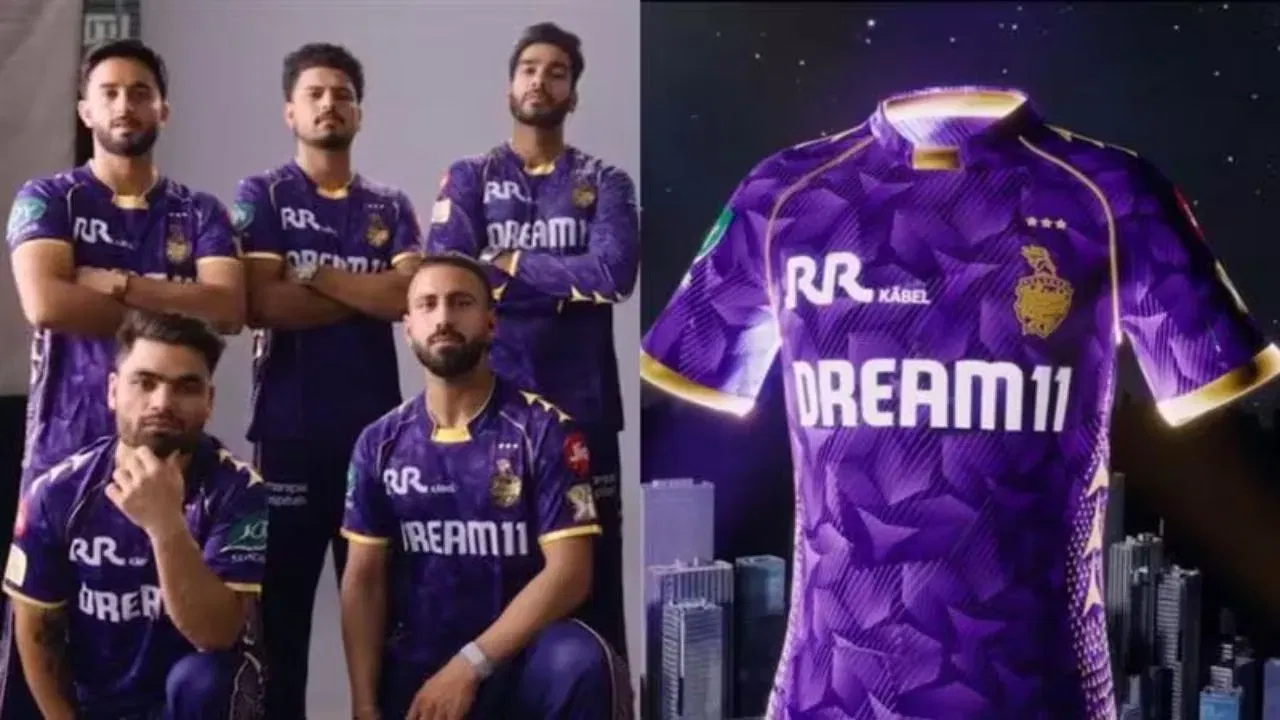 KKR unveil new jersey with golden 'Defending Champions' badge and 3 stars