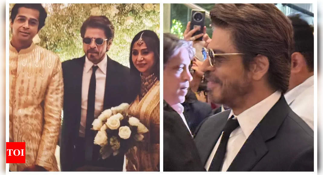 Shah Rukh Khan makes a stylish entrance at Ashutosh Gowariker's son Konark Gowariker’s wedding reception - WATCH |